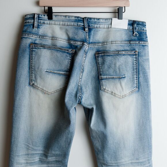 KDNK 11 4 14 11 Jeans Mens 38 Distressed Destroyed Ripped Grunge Streetwear - Picture 12 of 16